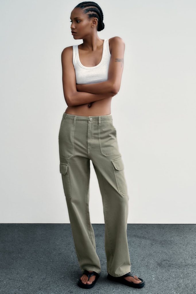 Zara pantalón cargo de estilo Safari