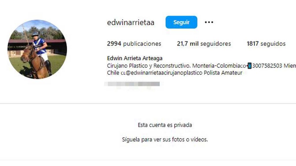 Edwin Arrieta cierra redes sociales