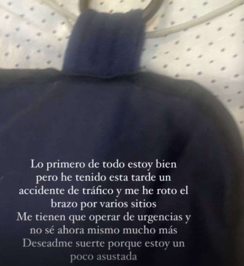 Storie de Melodie Peñalver desde el hospital.