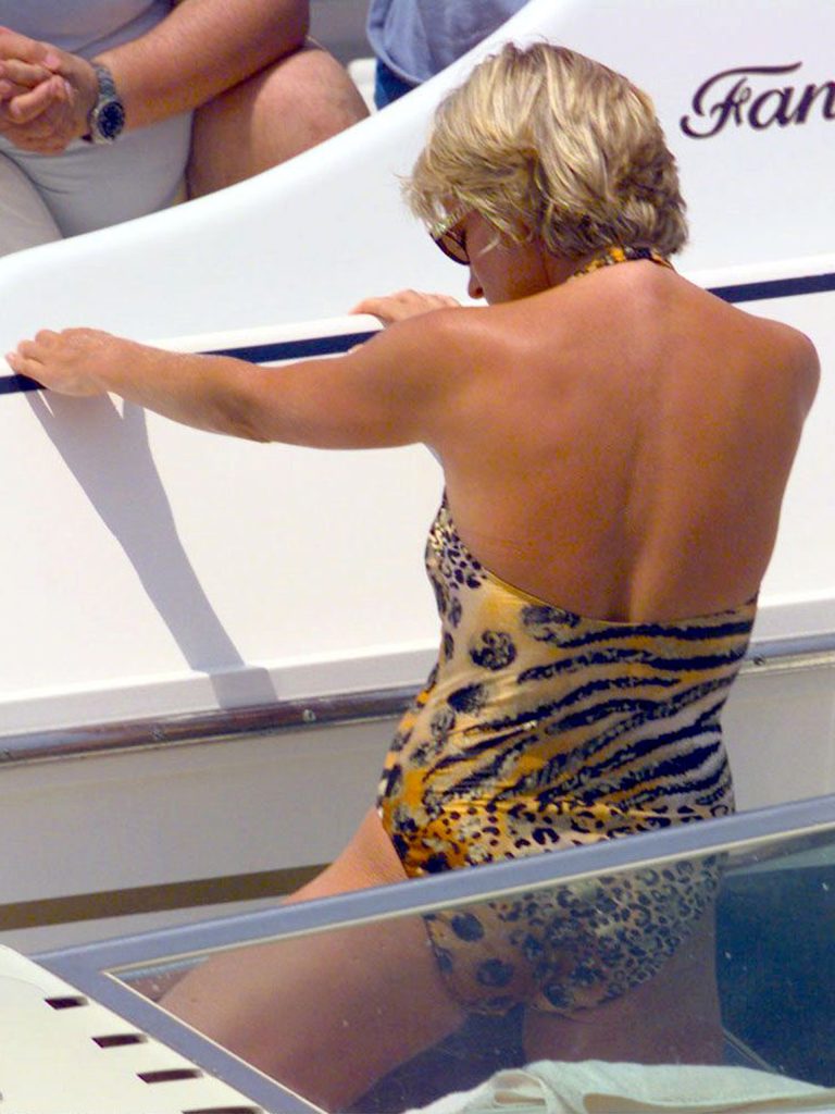 Diana de Gales en bañador.