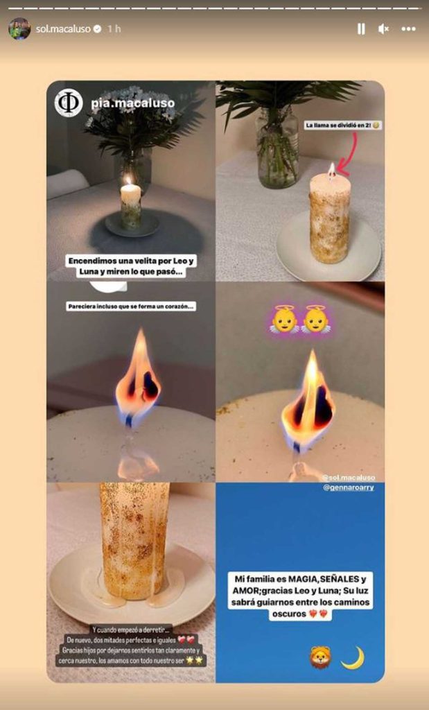 Sol Malacauso encendía una vela para recordar a sus pequeños