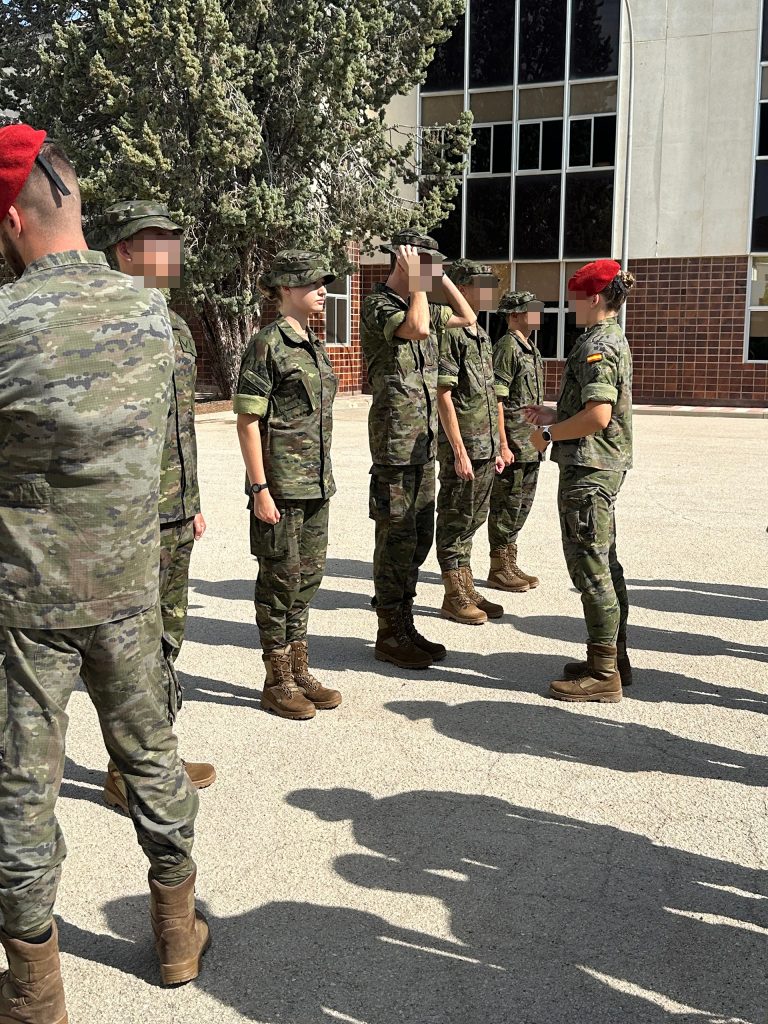 La Princesa Leonor como cadete de la Academia Militar de Zaragoza.