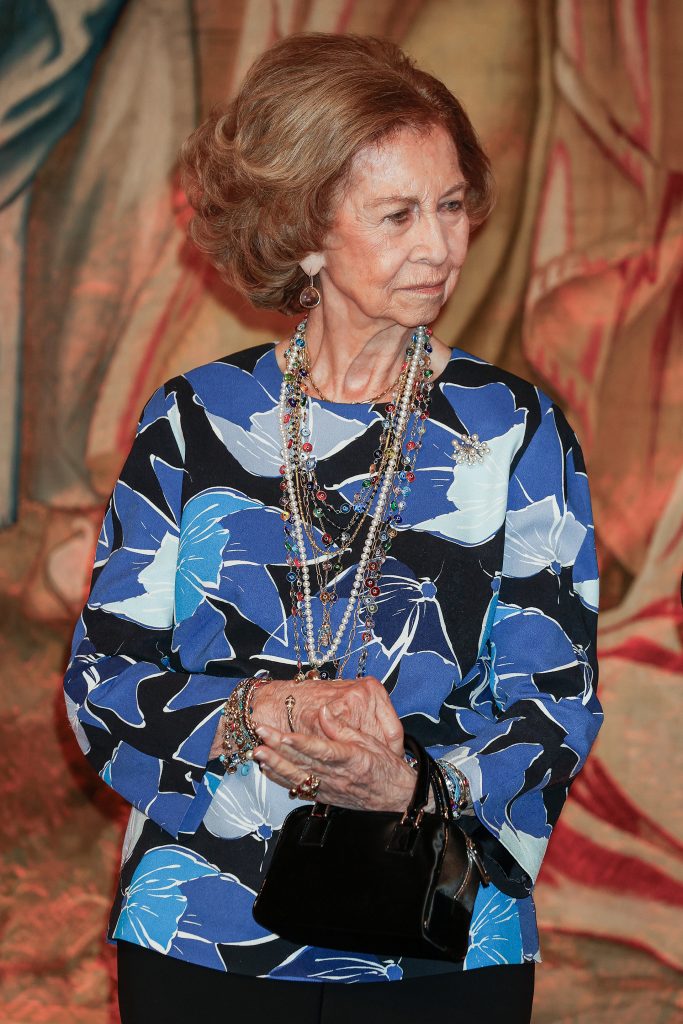 La Reina Sofía en una inauguración en Madrid.