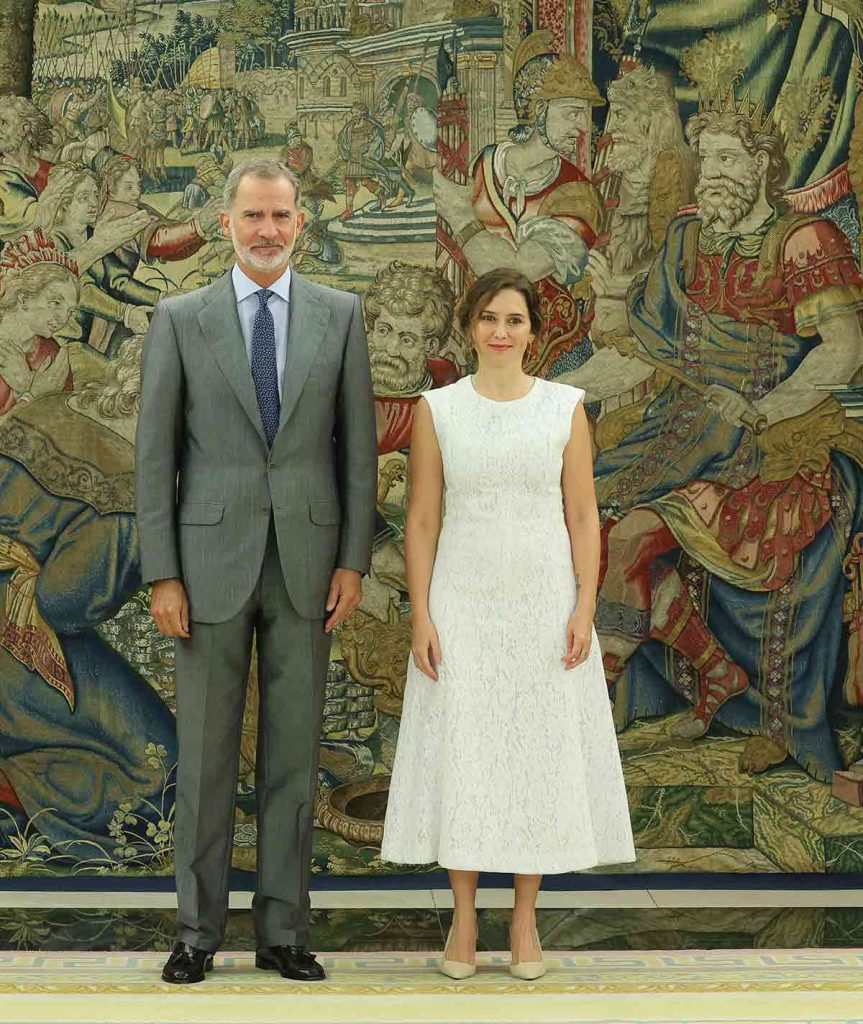 Isabel Díaz Ayuso y el Rey Felipe VI