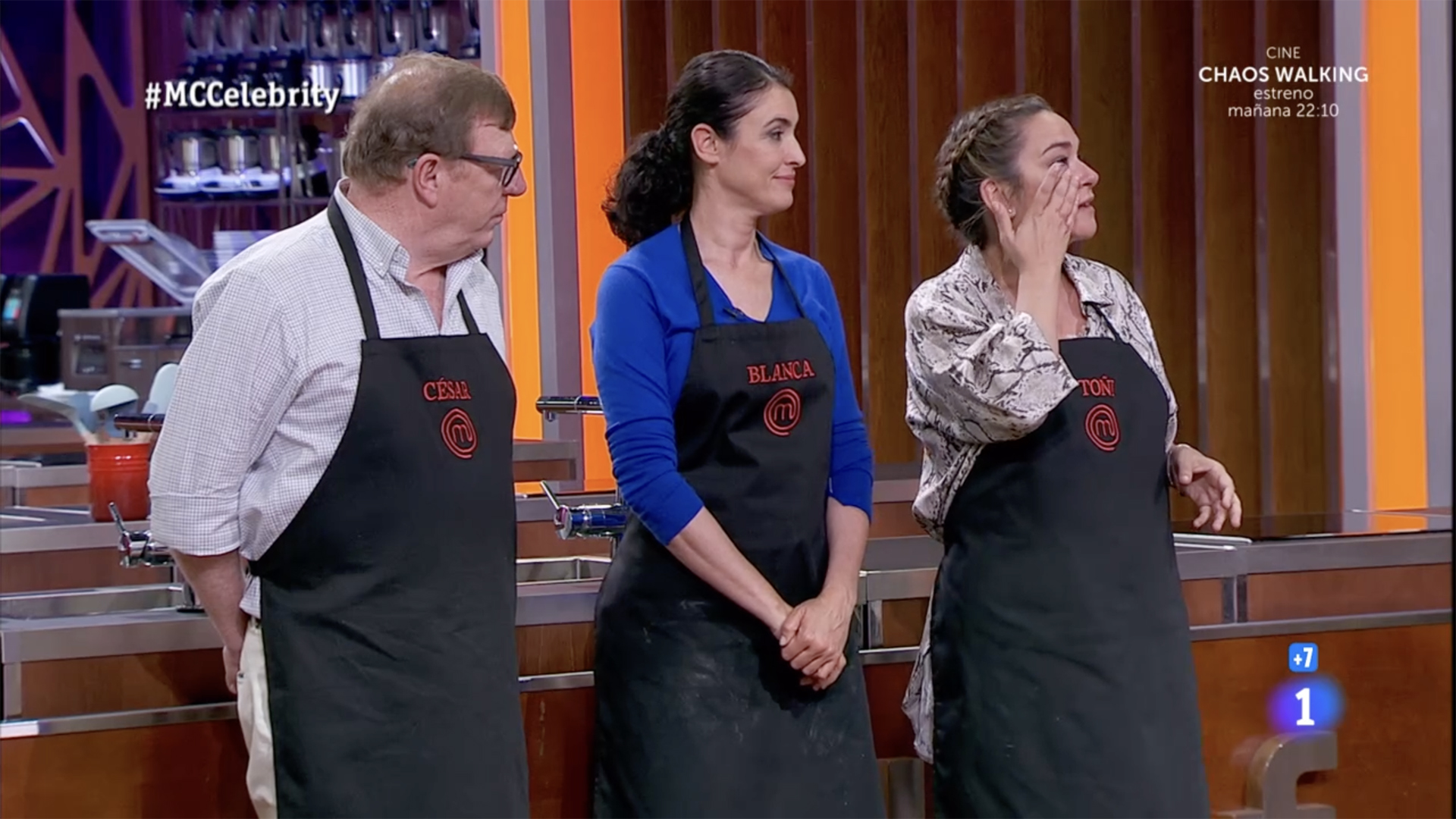 César Cadaval, Blanca Cuesta y Toñi Moreno en 'MasterChef Celebrity'.