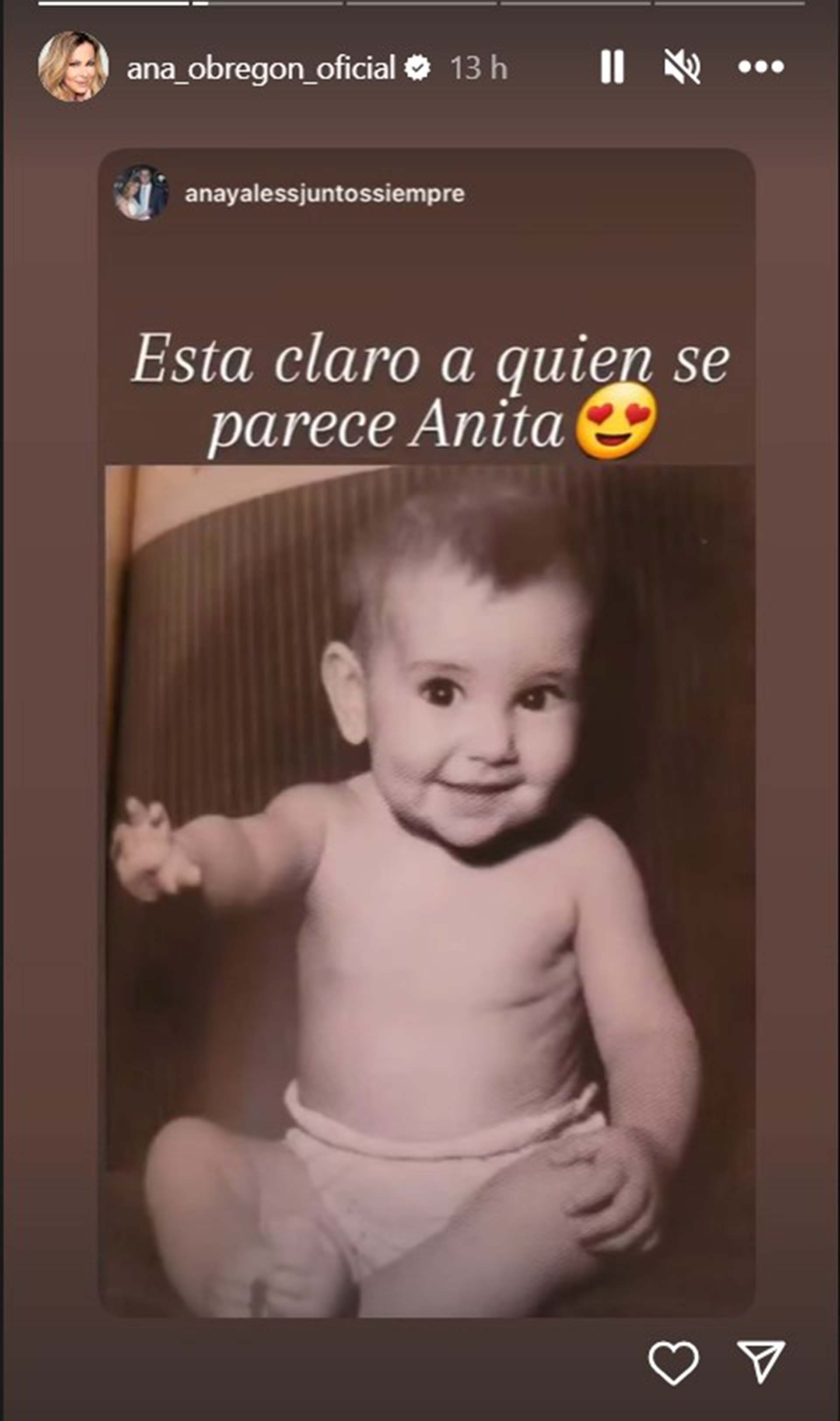 Ana Obregón publica esta imagen de cuando Aless Lequio era bebé