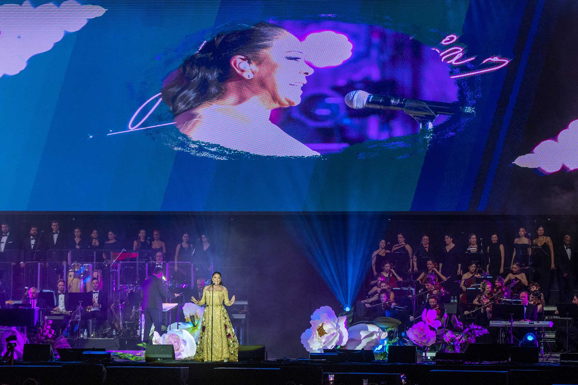 Isabel Pantoja durante su concierto de Sevilla