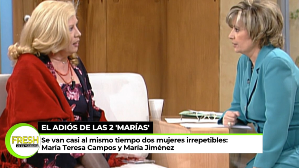 María Teresa Campos y María Jiménez en una entrevista