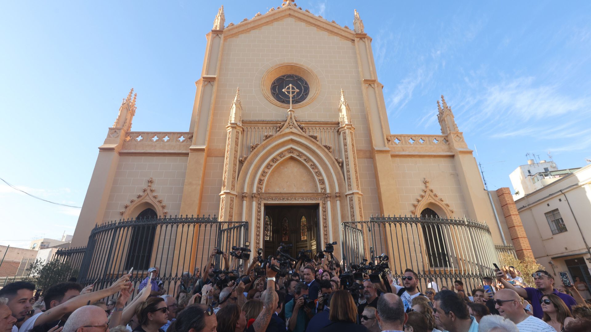La Iglesia de San Pablo donde ha tenido lugar el funeral de María Teresa Campos