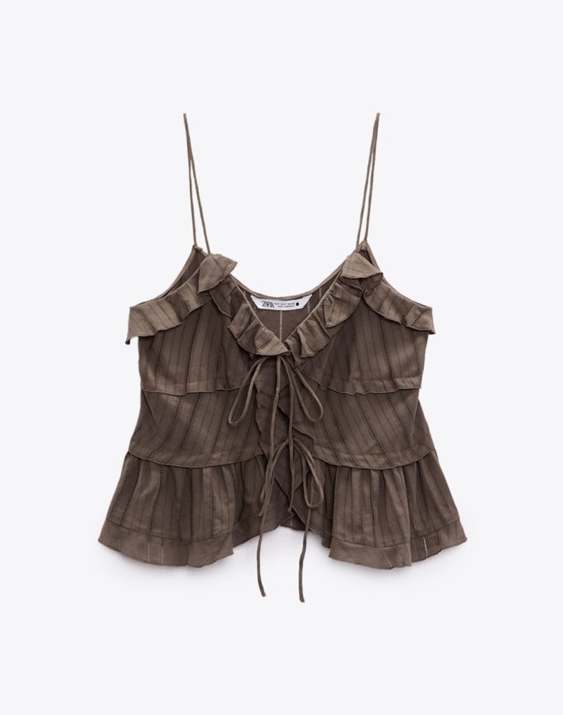 Top lencero volantes de ZARA