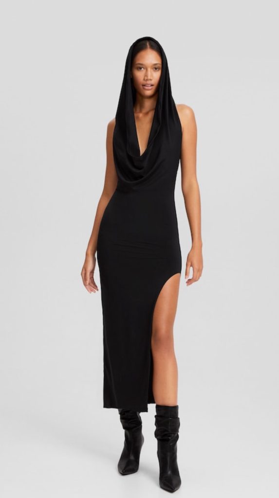 Vestido con capucha de Bershka 