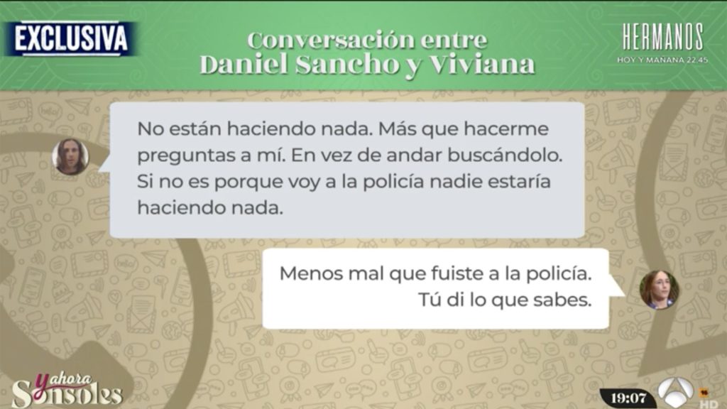 Conversación de Viviana Ordosgoitia con Daniel Sancho.