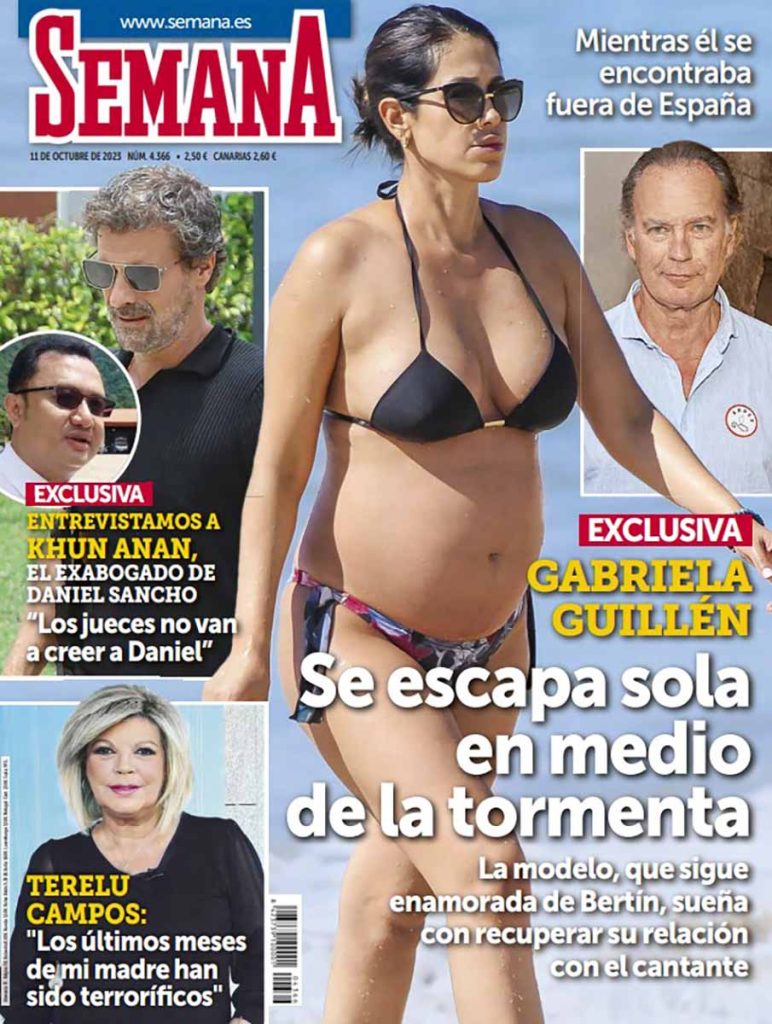 Gabriela Guillén, expareja de Bertín Osborne, en la portada de la revista SEMANA. 