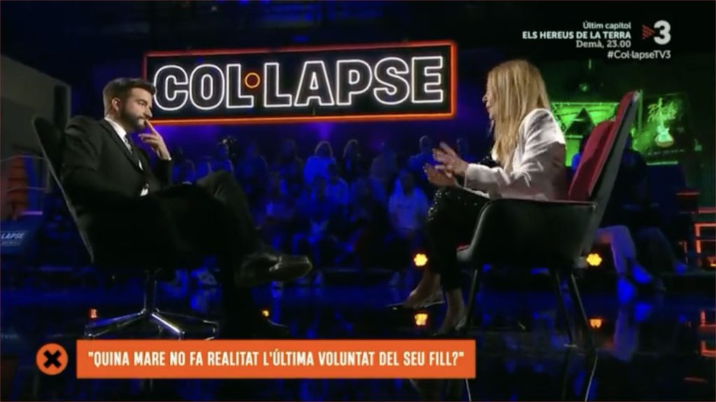 Ana Obregón en el programa 'Col·lapse' con Ricard Ustrell.