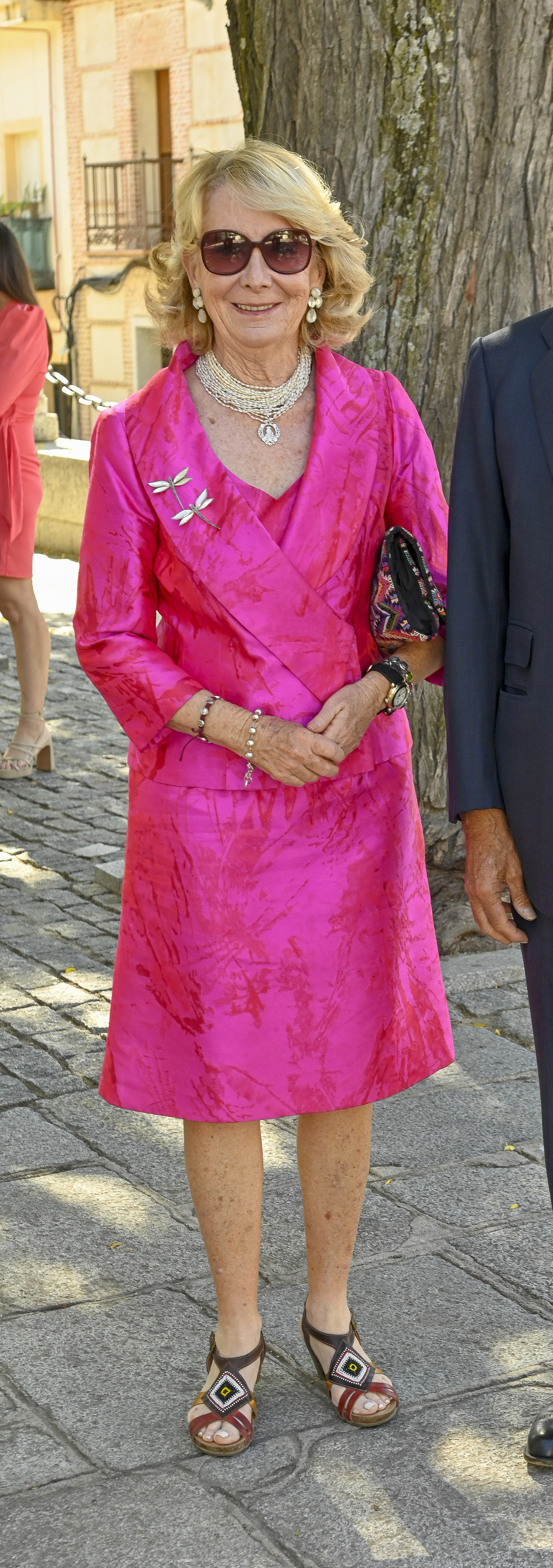 Esperanza Aguirre en la boda de Carlota Mayor Bastida y Jaime Bernaola