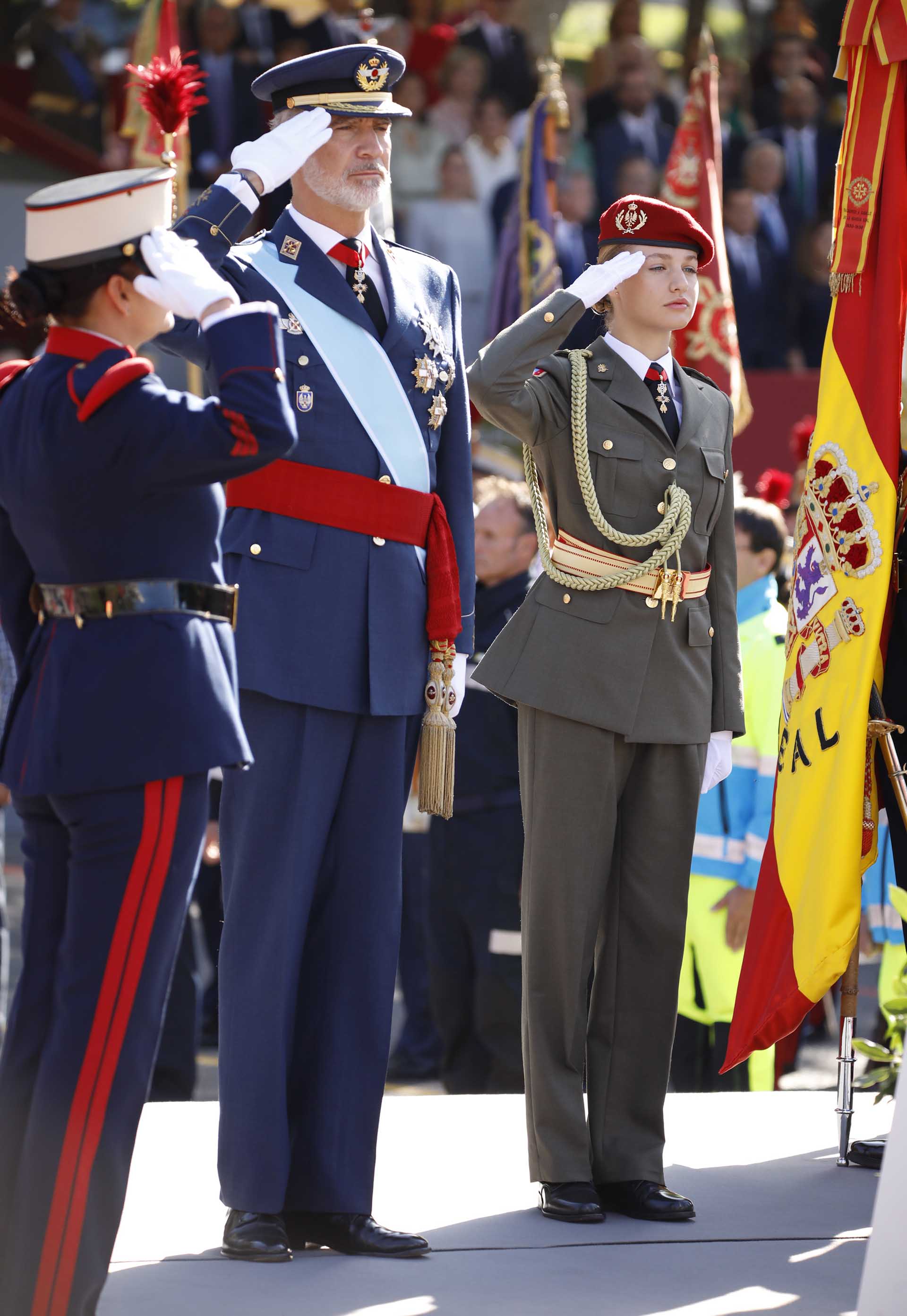 La Princesa Leonor en el desfile de la Fiesta Nacional. Foto: Robert Smith