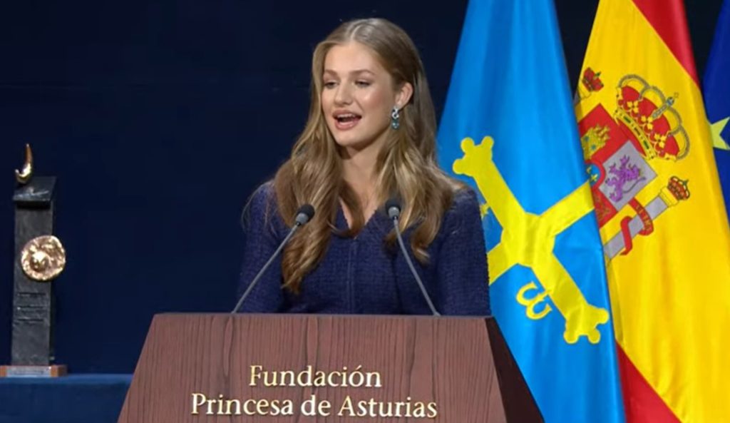La Princesa Leonor en los Premios Princesa de Asturias 2023.