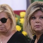 Carmen Borrego y Terelu Campos en el funeral de su madre, María Teresa Campos, en Málaga