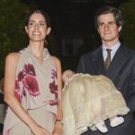 Sofía Palazuelo y Fernando Fitz-James Stuart en el bautizo de su segunda hija Sofía