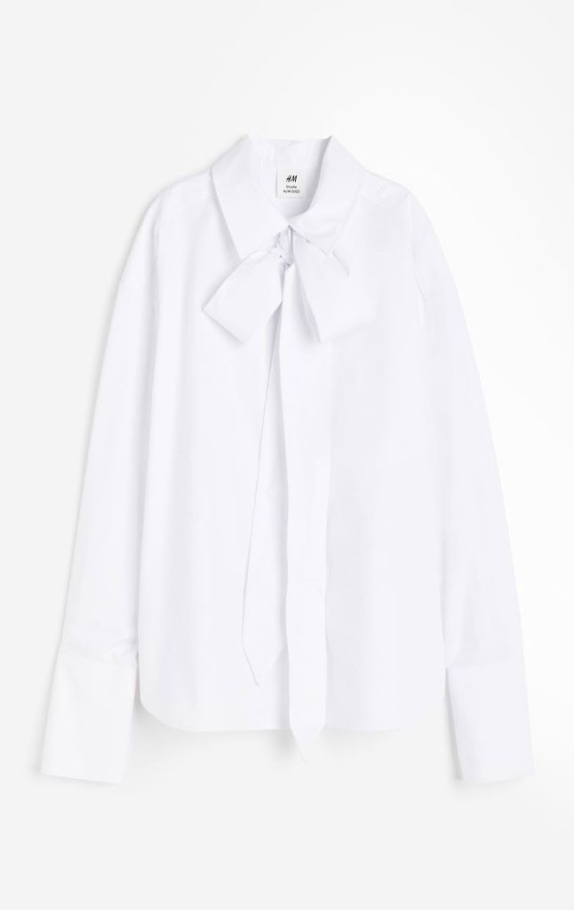 Camisa lazada H&M blanca
