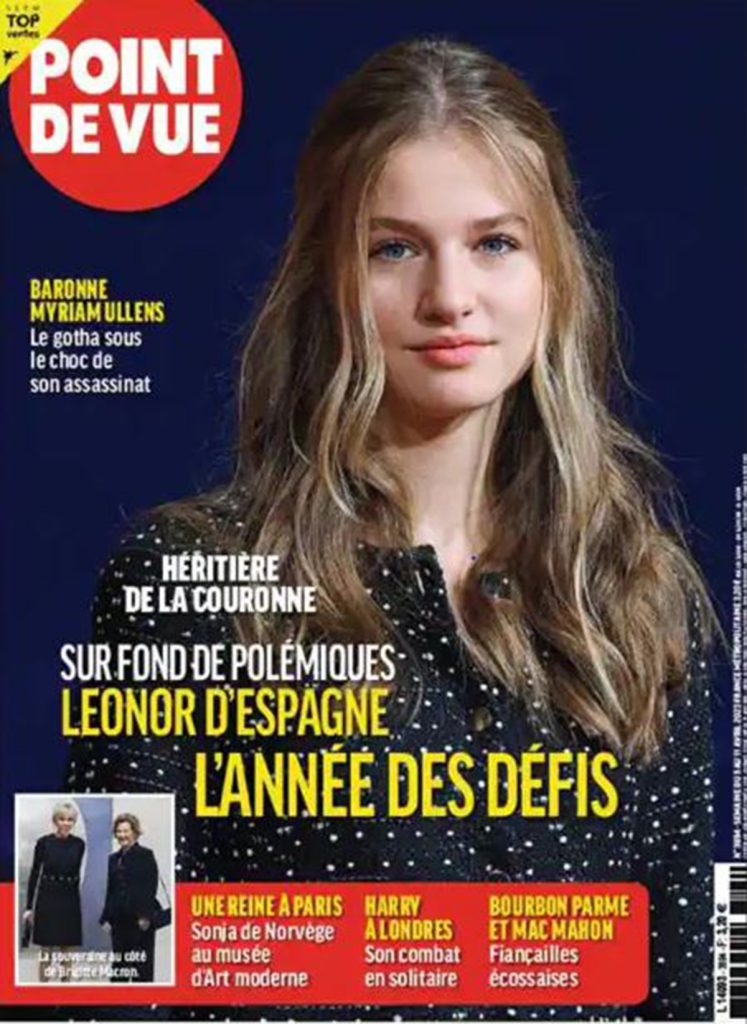 La portada de la revista francesa 'Point de Vue', dedicada a la Princesa Leonor en abril de 2023