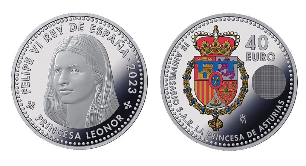 Esta es la moneda conmemorativa de la Princesa Leonor por su 18 cumpleaño