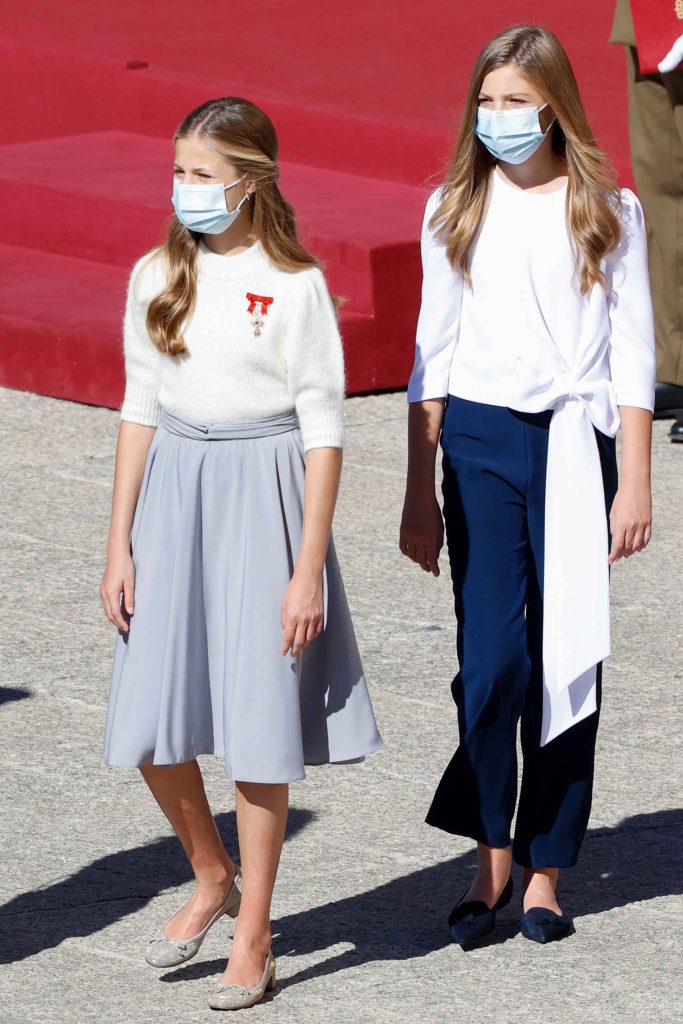 La Princesa Leonor durante la Fiesta Nacional en 2020