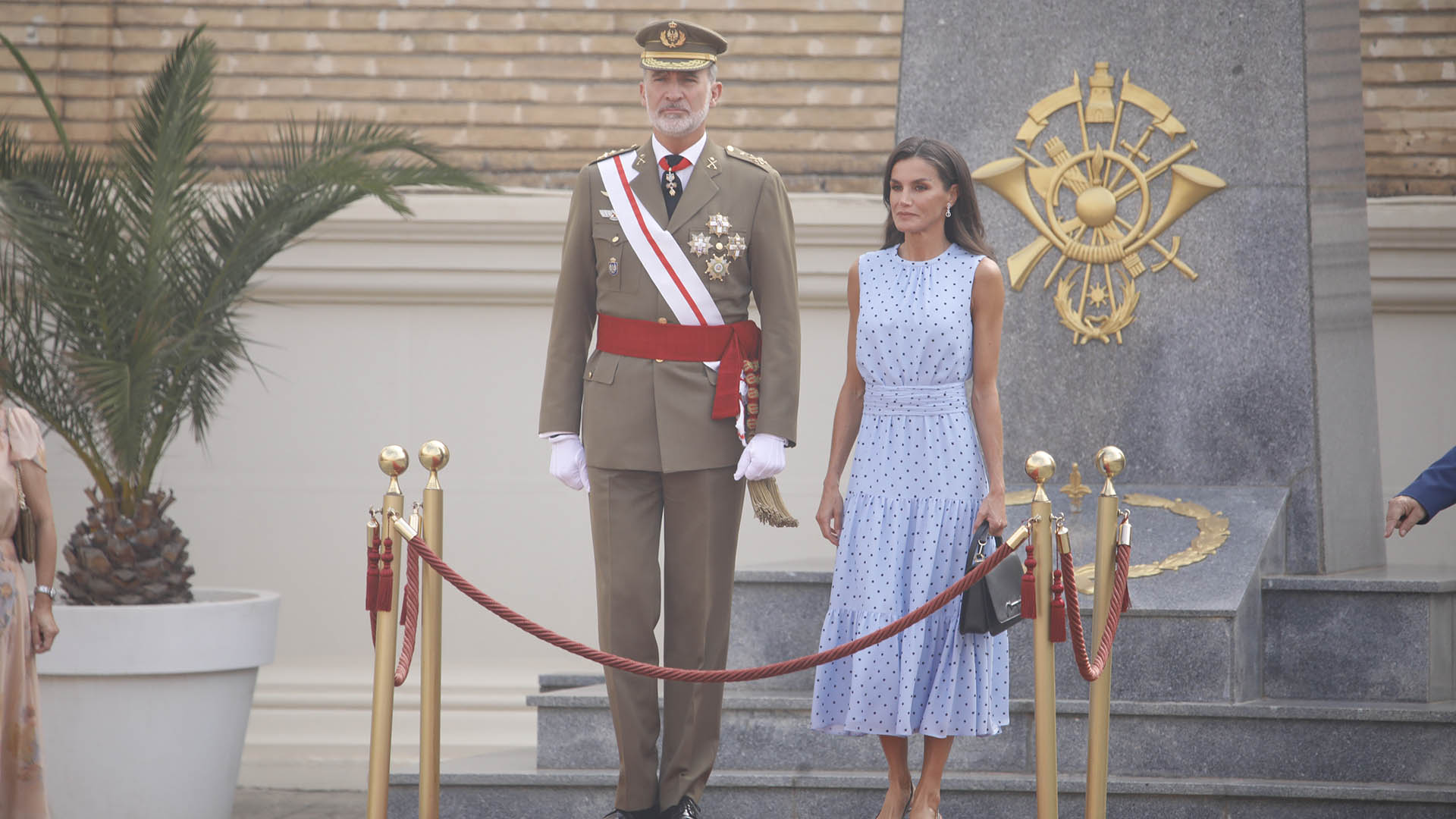 Los Reyes Felipe y Letizia durante la Jura de Bandera de la Princesa Leonor