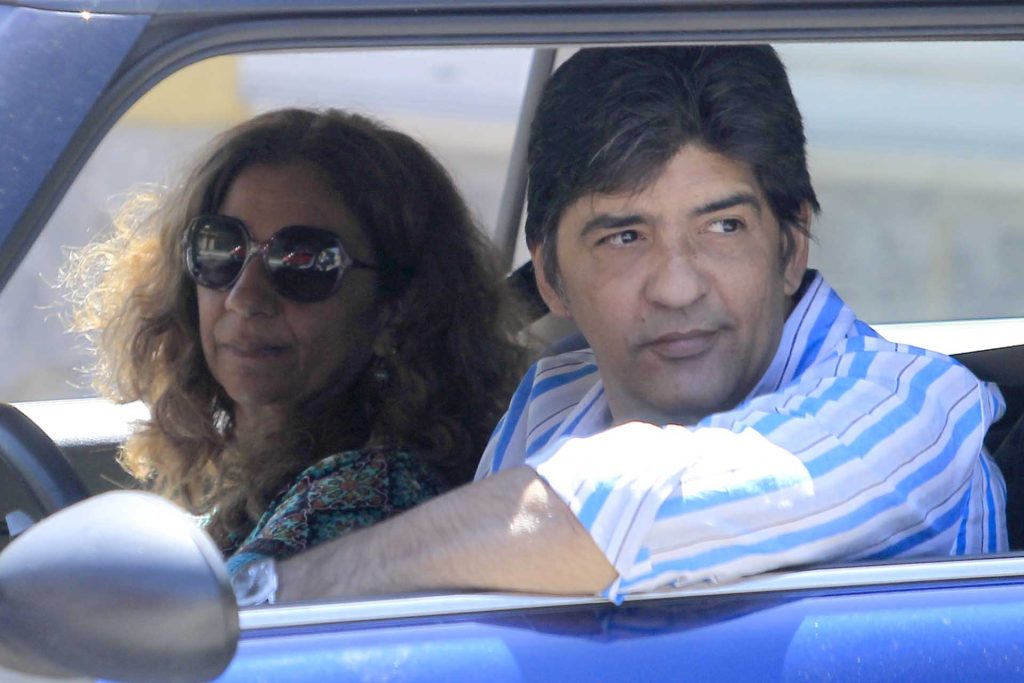 Lolita junto a Pablo Durán dentro de un coche en el año 2014
