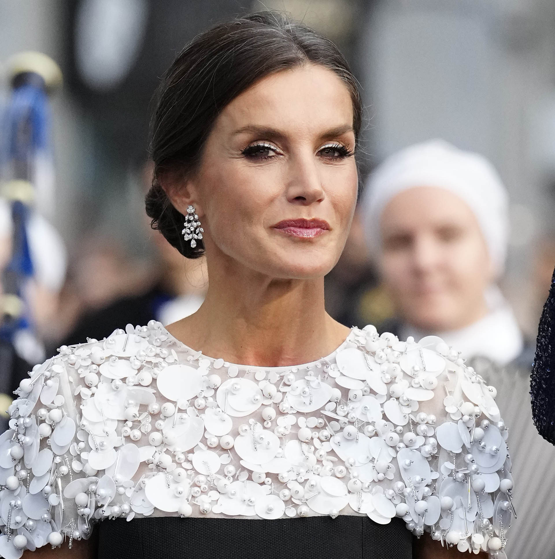 La Reina Letizia, con los pendientes cataríes en 2022