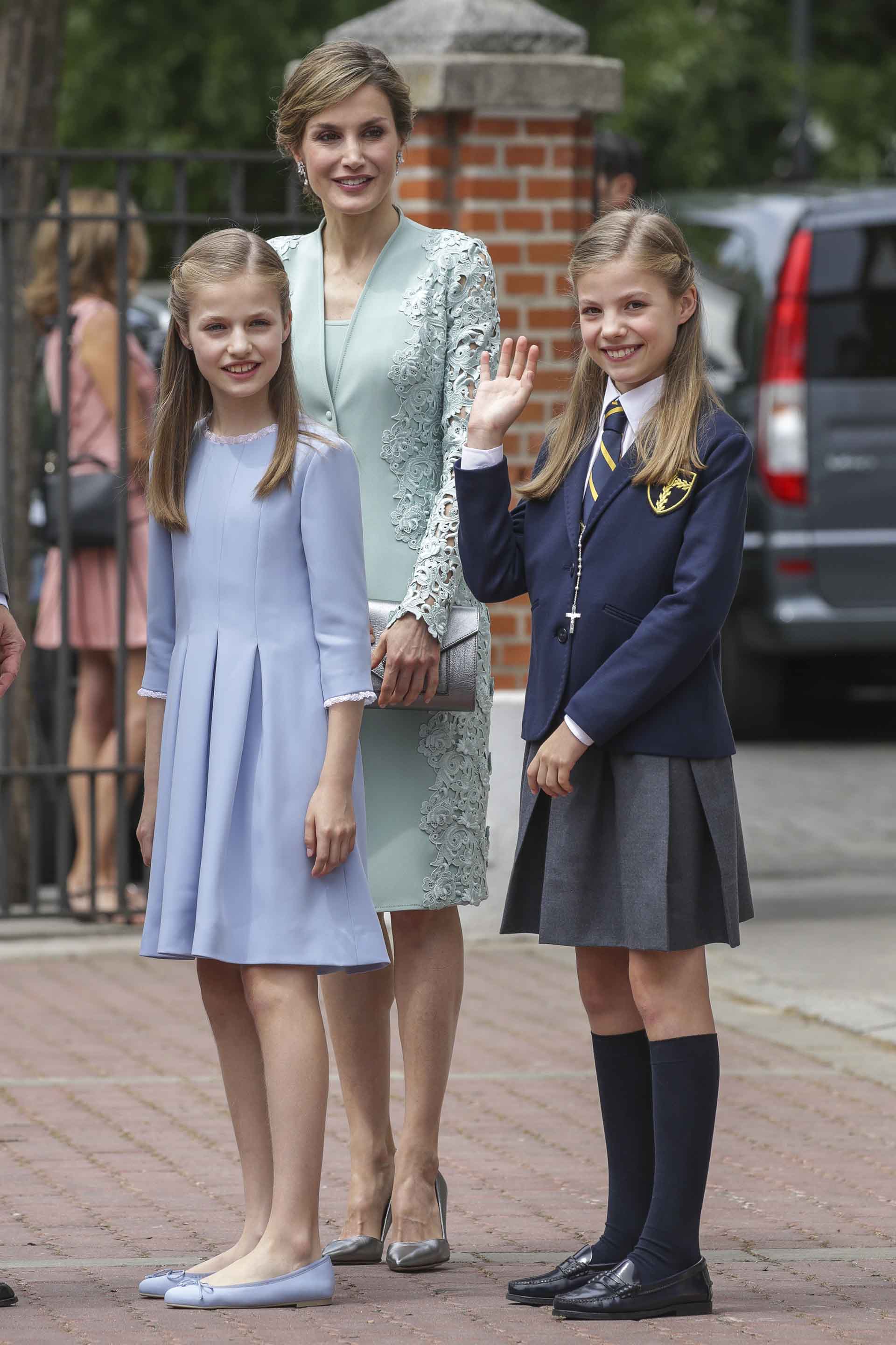 La Princesa Leonor en la Primera Comunión de su hermana, la Infanta Sofía