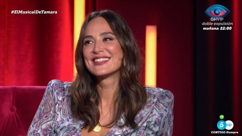 Tamara Falcó durante la entrevista de Carlos Sobera en 'El Musical de tu vida'