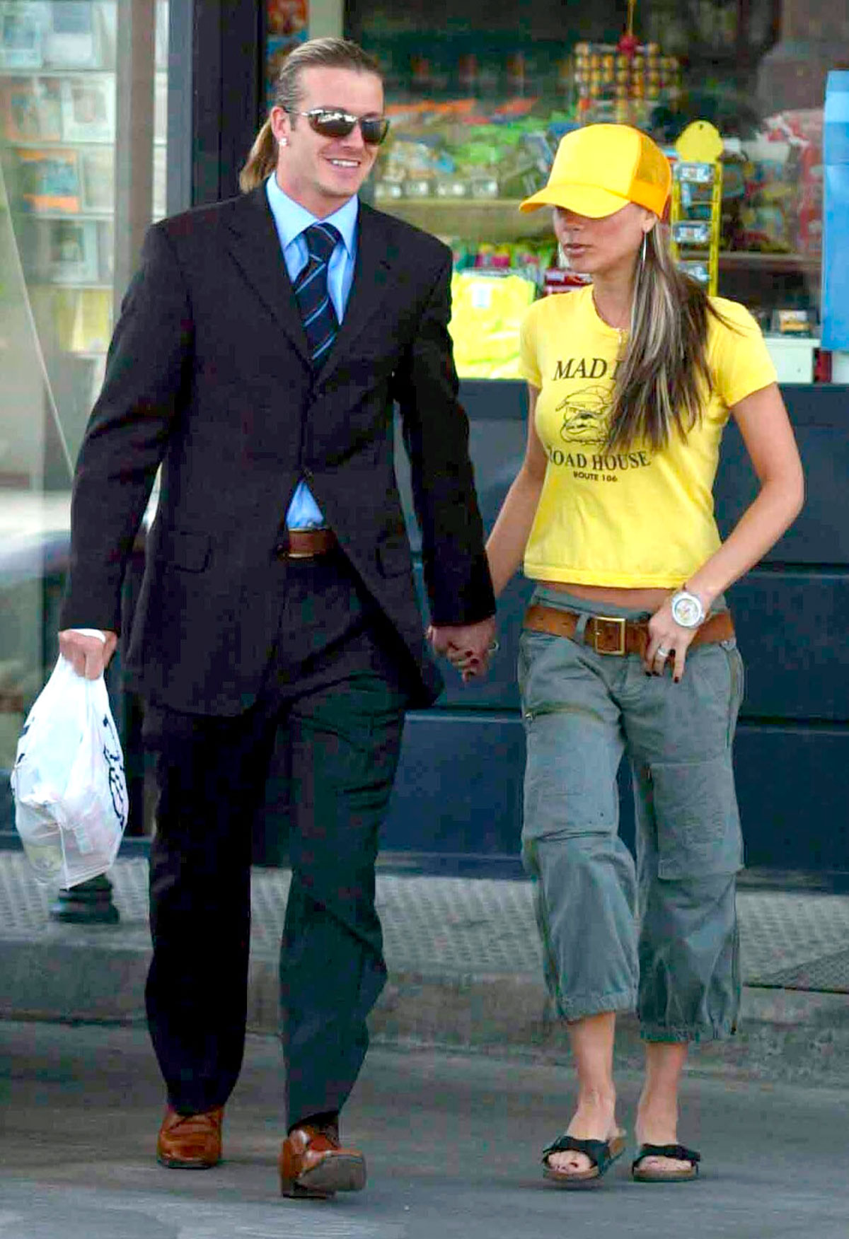 David Beckham y Victoria Beckham en Madrid en 2004