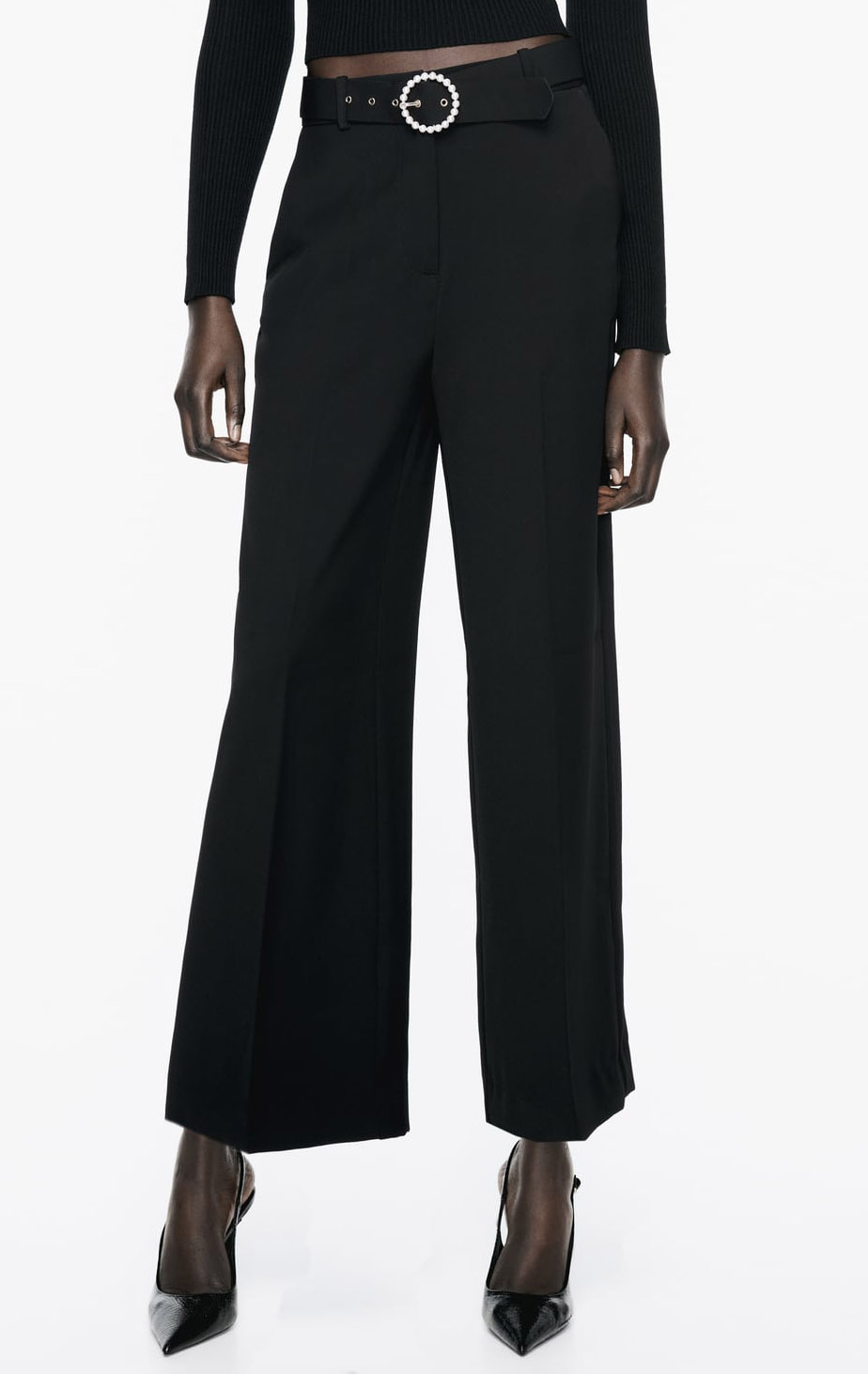 pantalones negros zara