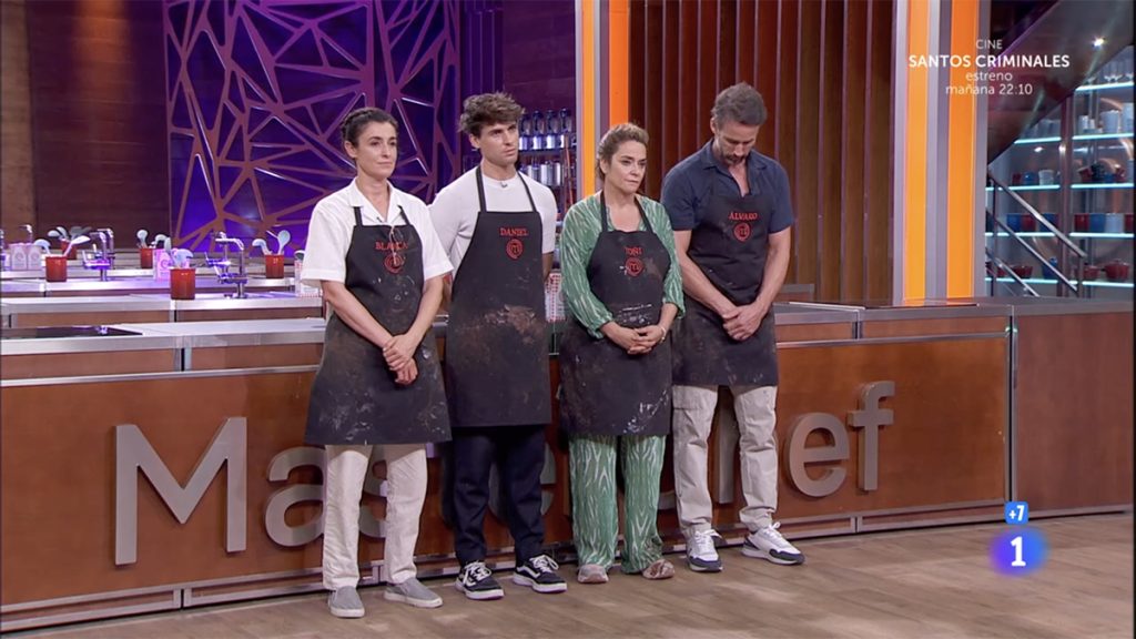 Toñi Moreno, Álvaro Muñoz Escassi, Blanca Romero y Daniel Illescas en 'MasterChef Celebrity'.