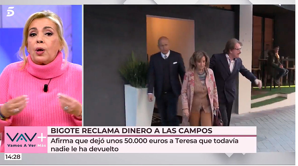 Carmen Borrego estalla en directo en contra de Bigote Arrocet