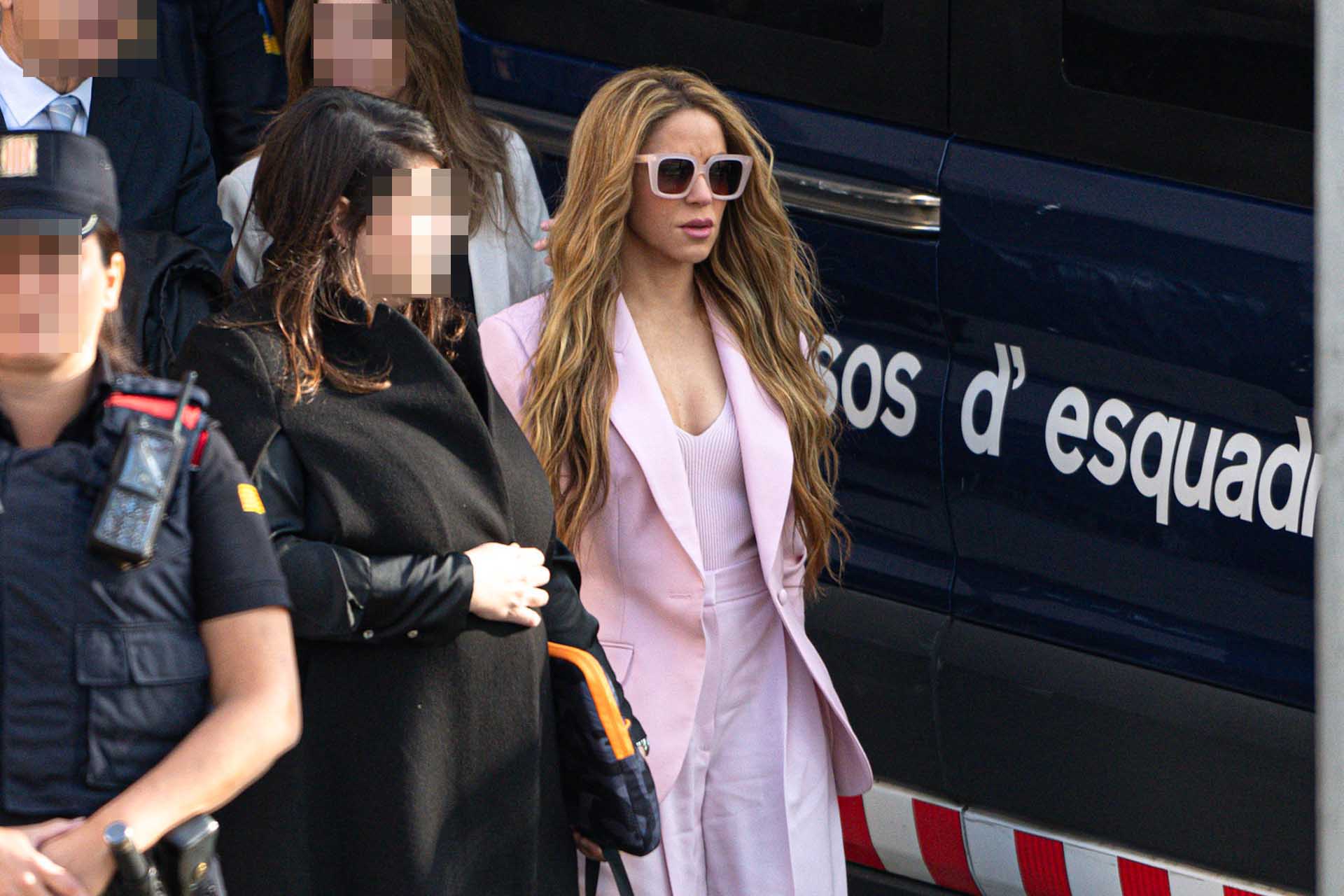 Shakira en su llegada al juicio por presunto fraude fiscal
