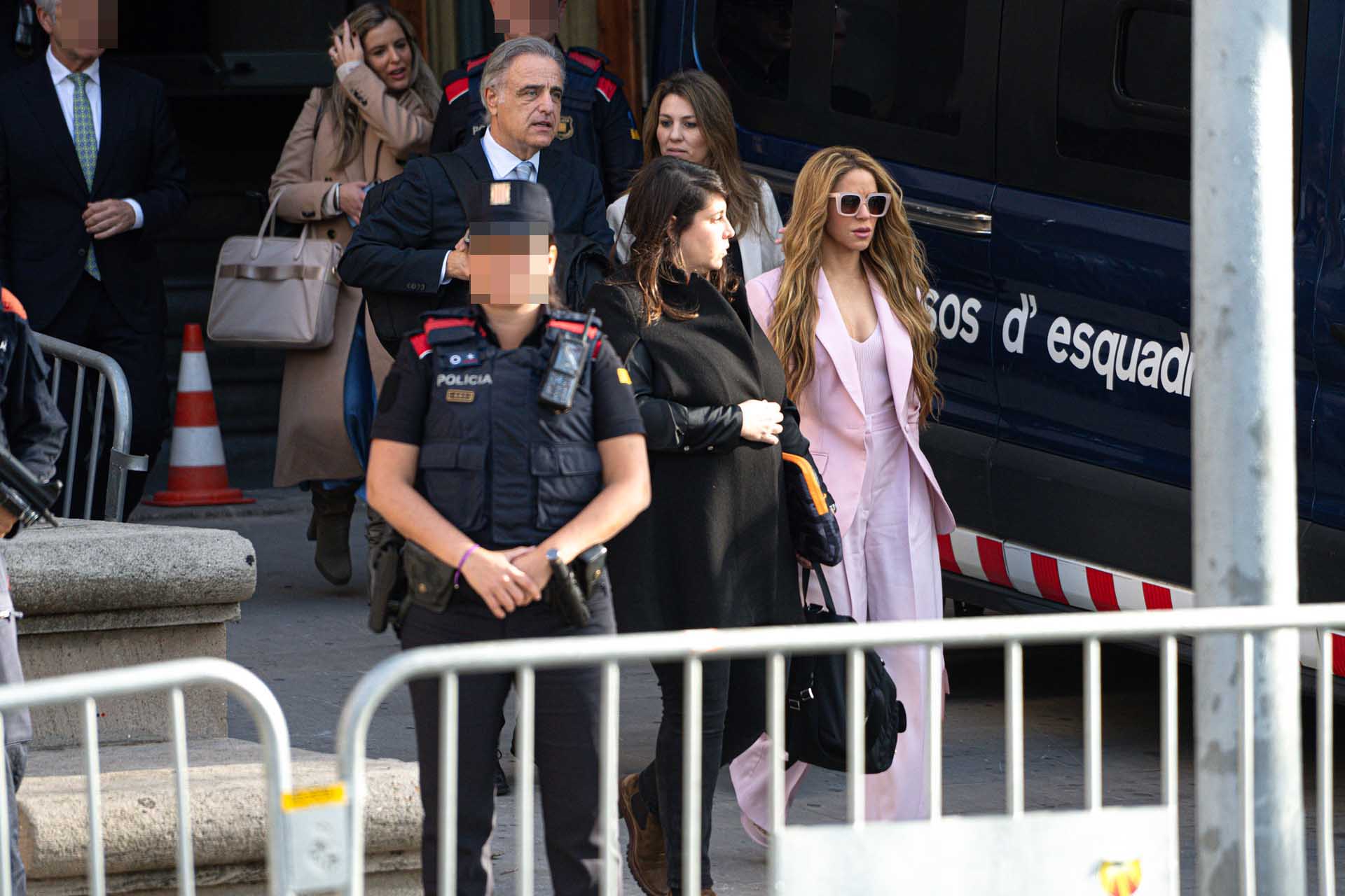 Shakira en su llegada al juicio por presunto fraude fiscal