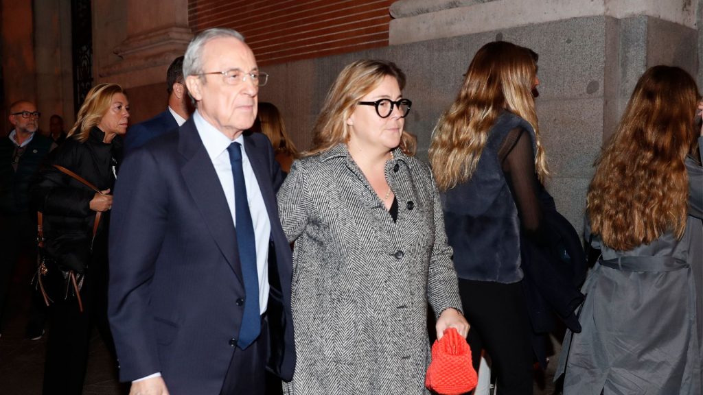 Florentino Pérez a su llegada al funeral por Fernández Tapias