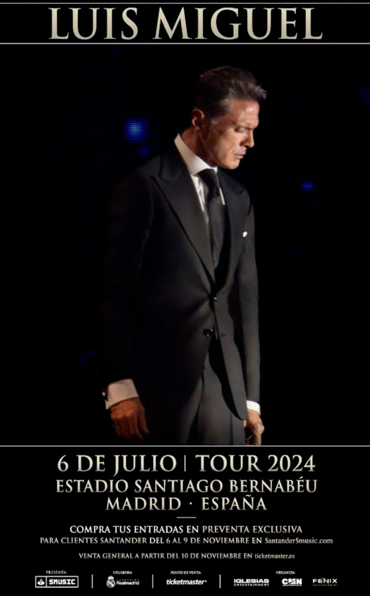 El cartel del concierto de Luis Miguel en Madrid