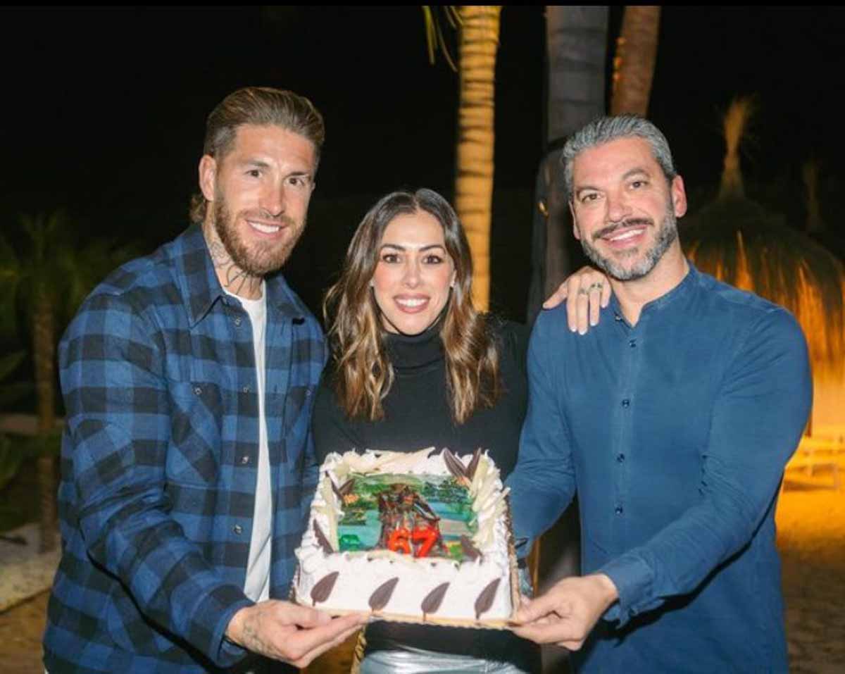 Sergio Ramos junto a su familia en un cumpleaños