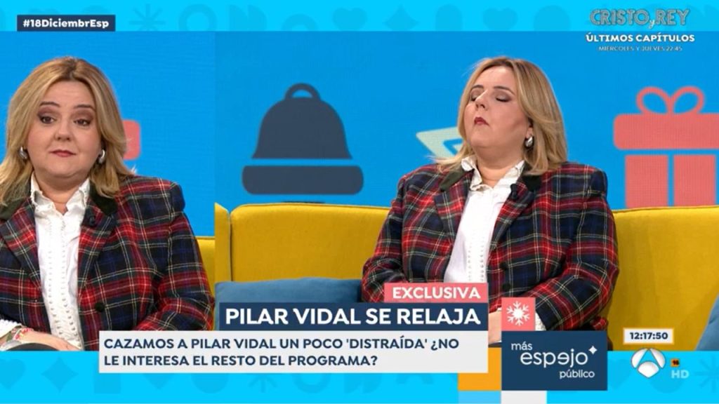 La 'siesta' de Pilar Vidal en directo que le ha costado una bronca del director