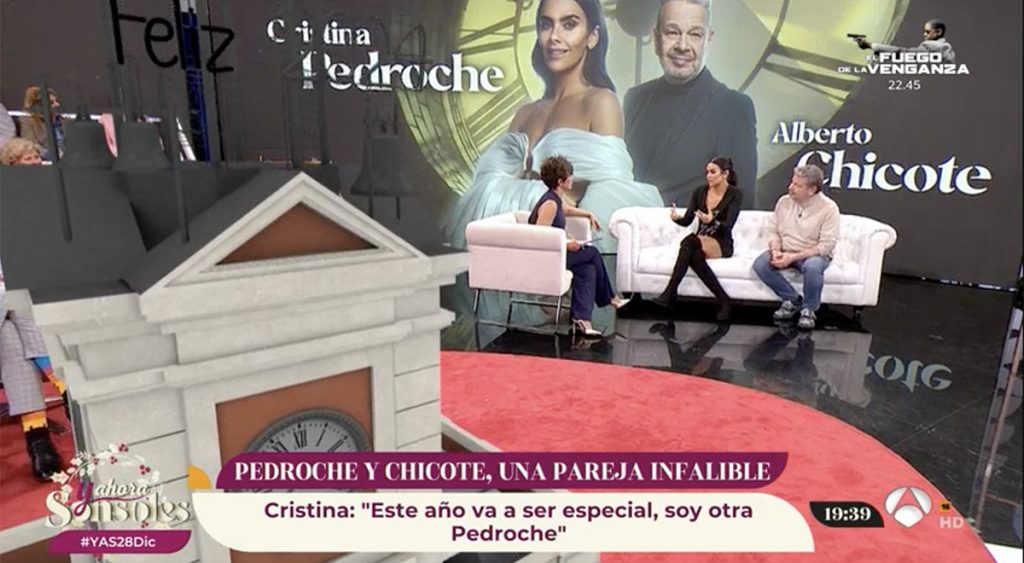 Cristina Pedroche y Alberto Chicote junto a Sonsoles Ónega en 'Y ahora Sonsoles'. 
