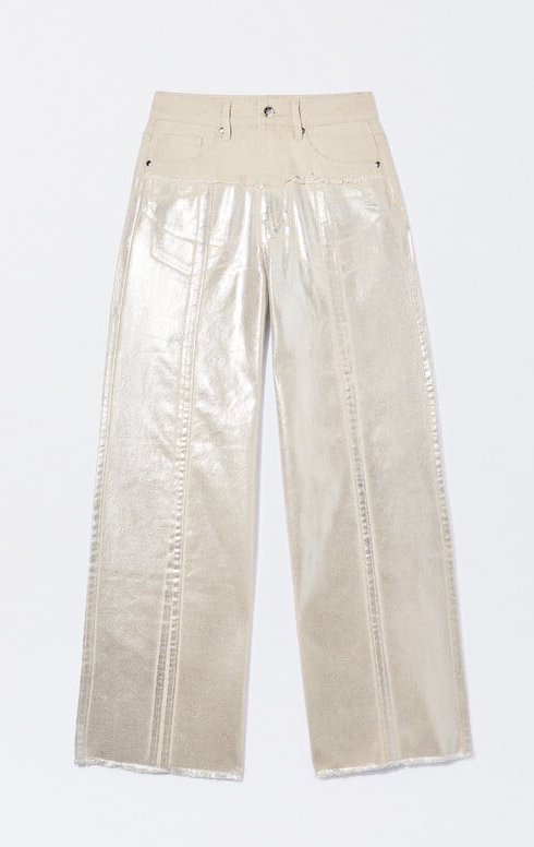 pantalones metalizados de Parfois 