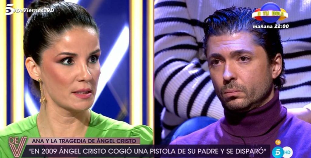 La novia de Ángel Cristo Jr, Ana Illas, durante su primera entrevista en televisión en el programa 'De Viernes'