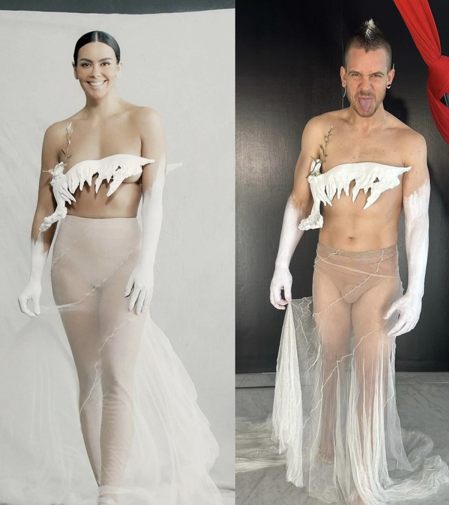 David Muñoz sigue con la tradición: su peculiar recreación del vestido de Cristina Pedroche en las Campanadas