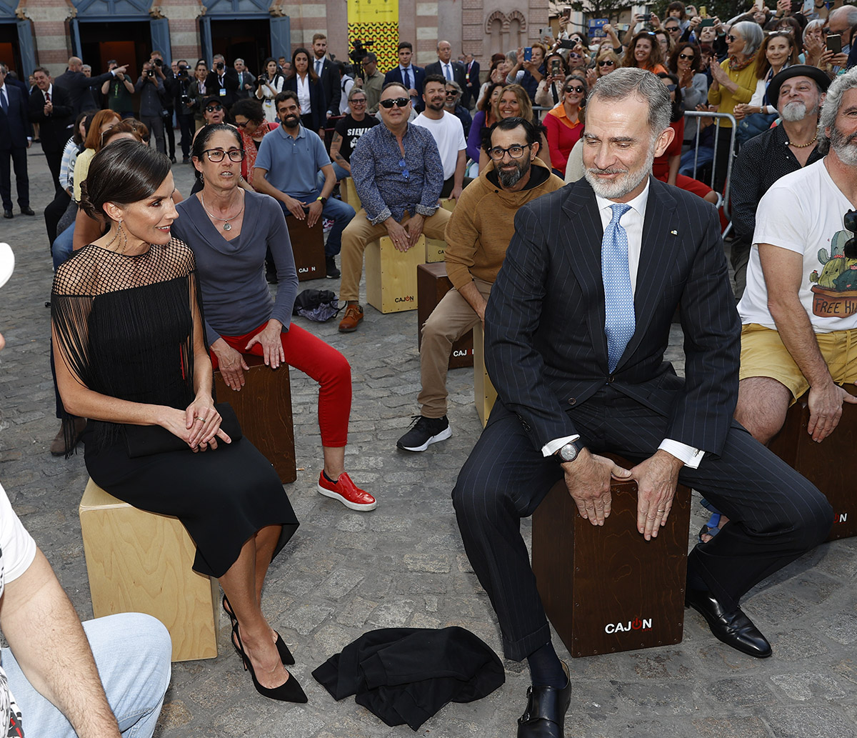 los reyes tocando el cajón en Cádiz