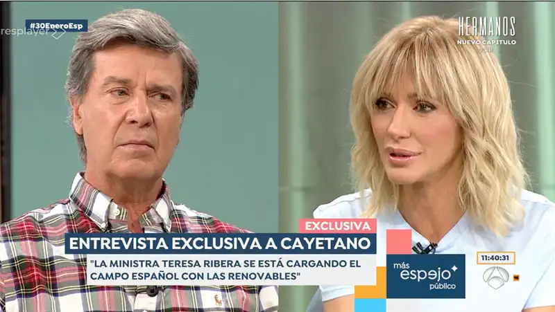 Cayetano Martínez de Irujo habla con Susanna Griso