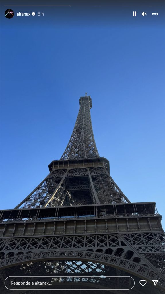 Foto de la Torre Eiffel compartida por Aitana.