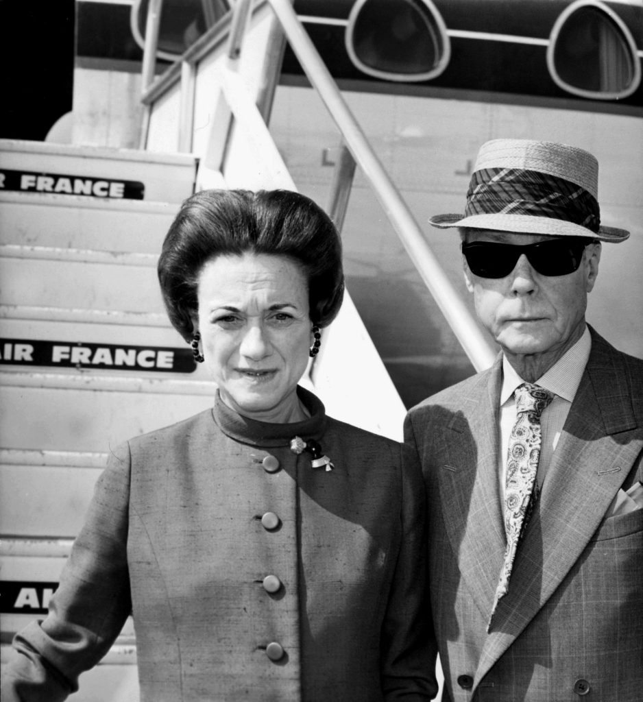 Wallis Simpson y el Duque de Windsor (ex rey Eduardo VIII) en 1970 